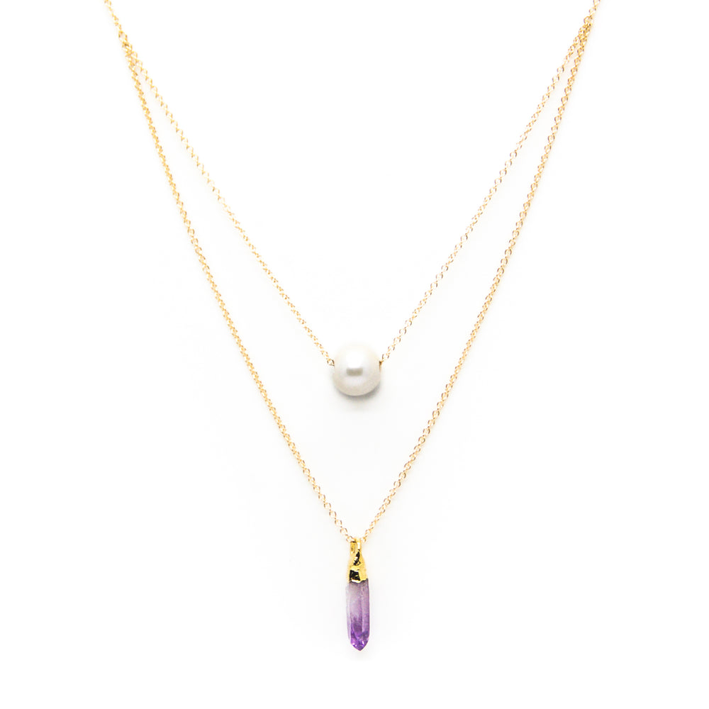 White Pearl and Amethyst