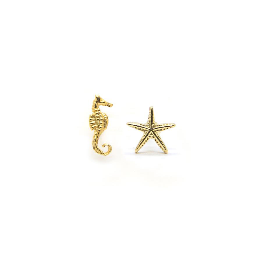 Seahorse and Starfish Earrings