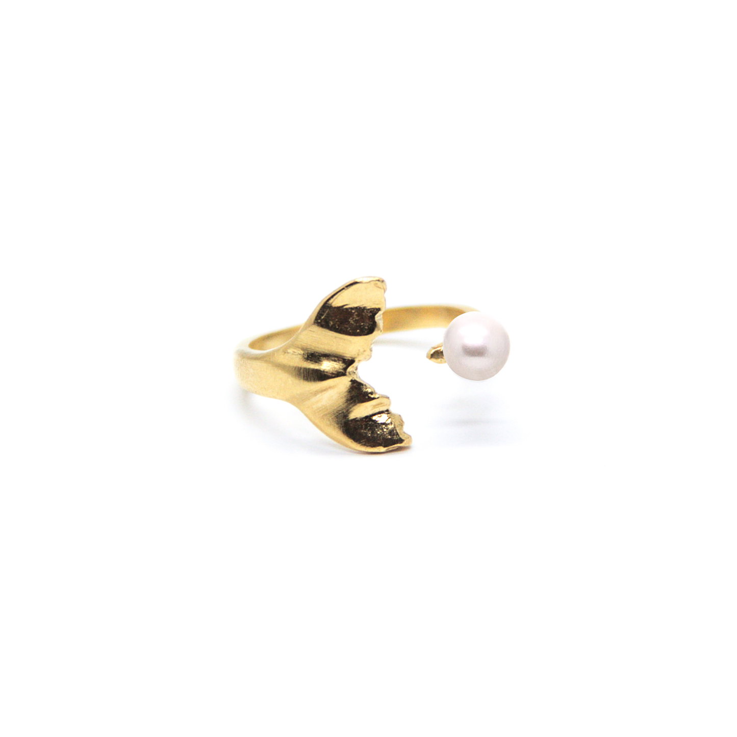 
                  
                    Whale Tail with White Pearl Ring
                  
                