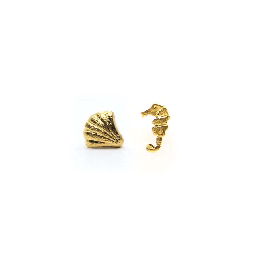 Shell and Seahorse Earrings