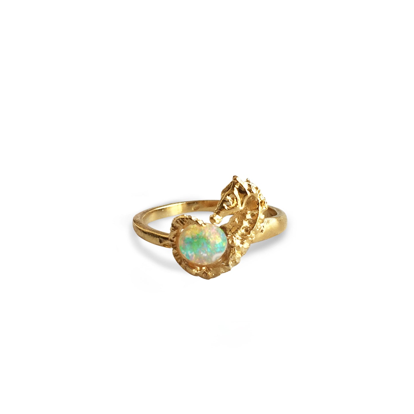 
                  
                    Seahorse and Fire Opal Ring
                  
                